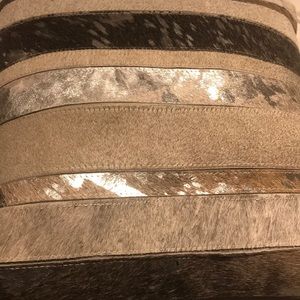 Cowhide designer pillows set